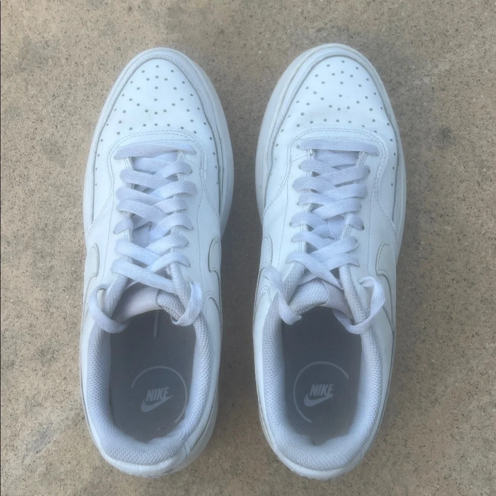 Nike Women's Court Vision Alta White Platform Sneaker Size 10